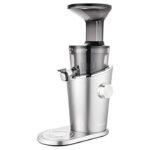 HUROM | Entsafter | Obst- und Gemüsesaftextraktor | H100 | Eis und Sorbet | Doppeltrichter | 3 Filter | Leicht zu reinigen | mit Garantie | 350ml | 150 Watt | Silber