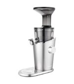 HUROM | Entsafter | Obst- und Gemüsesaftextraktor | H100 | Eis und Sorbet | Doppeltrichter | 3 Filter | Leicht zu reinigen | mit Garantie | 350ml | 150 Watt | Silber