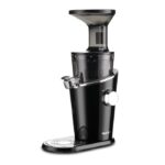 HUROM | Entsafter | Obst- und Gemüsesaftextraktor | H100 | Eis und Sorbet | Doppeltrichter | 3 Filter | Leicht zu reinigen | mit Garantie | 350ml | 150 Watt | Schwarz