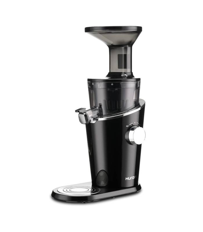 vcxdfsfd1 HUROM | Entsafter | Obst- und Gemüsesaftextraktor | H100 | Eis und Sorbet | Doppeltrichter | 3 Filter | Leicht zu reinigen | mit Garantie | 350ml | 150 Watt | Schwarz – Bild 1